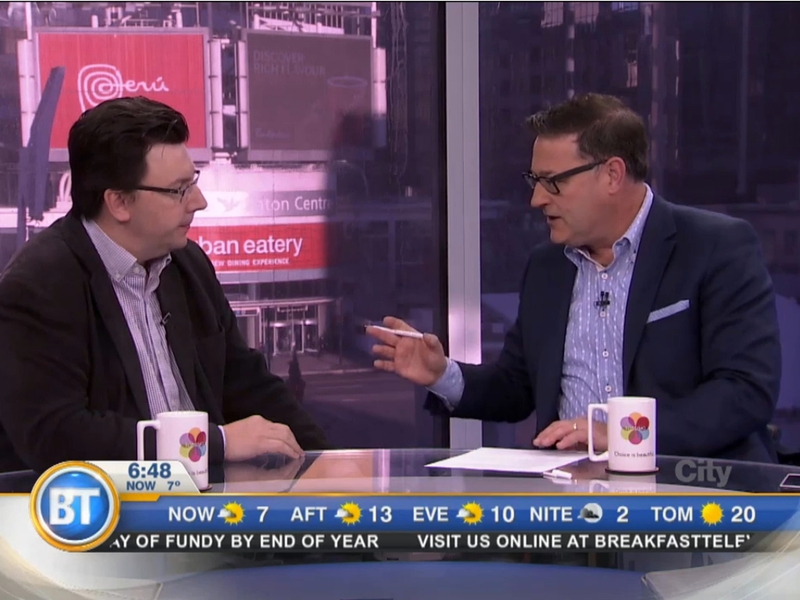 Appearing on Breakfast Television in Toronto as an automotive journalist